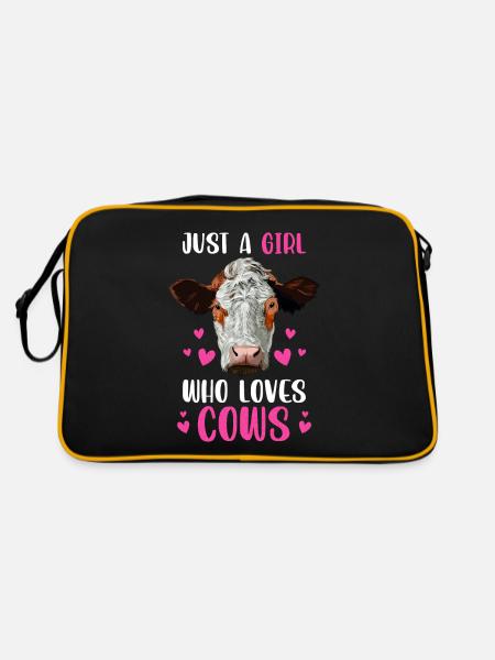 Juste une fille qui aime les vaches - Sac Retro - noir/or - Dos