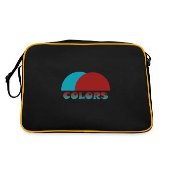 Circles Shape Shapes Semicircle Circular circle - Retro Bag - black/gold - Back