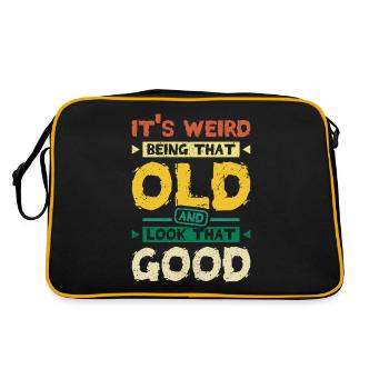 I'm that grumpy old man - Retro Tasche - Schwarz/Gold - Hinten