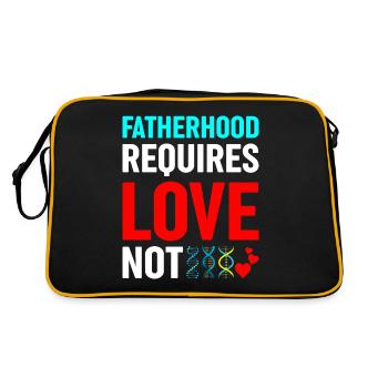 Fatherhood requires love, not genetics - Retro Bag - black/gold - Back