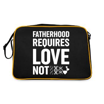Fatherhood requires love, not genetic - Retro Bag - black/gold - Back