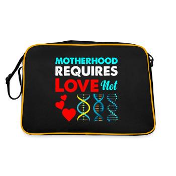 Motherhood requires love, not genetic - Retro Bag - black/gold - Back