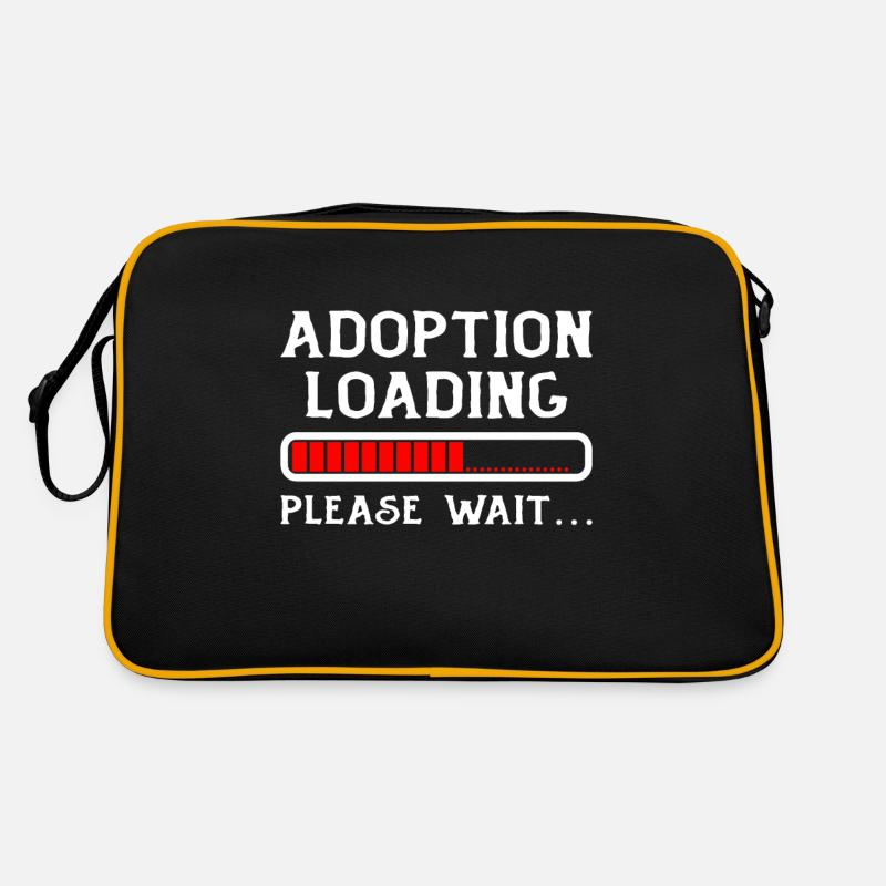 Adoption Loading Bitte warten Adoption Day ist da Retro Tasche