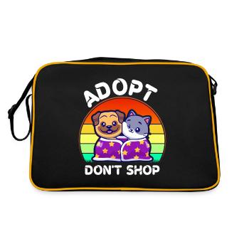 Adopt Don't Shop Stuff Adopt Cat Dog - Retro Bag - black/gold - Back