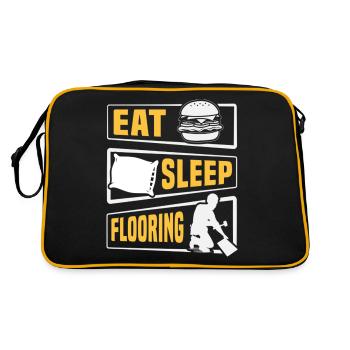Eat Sleep Flooring Installer - Retro Bag - black/gold - Back