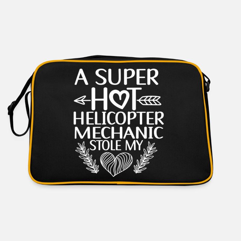 Technicien d’hélicoptère Mécanicien d’hélicoptère Drôle Sac Retro