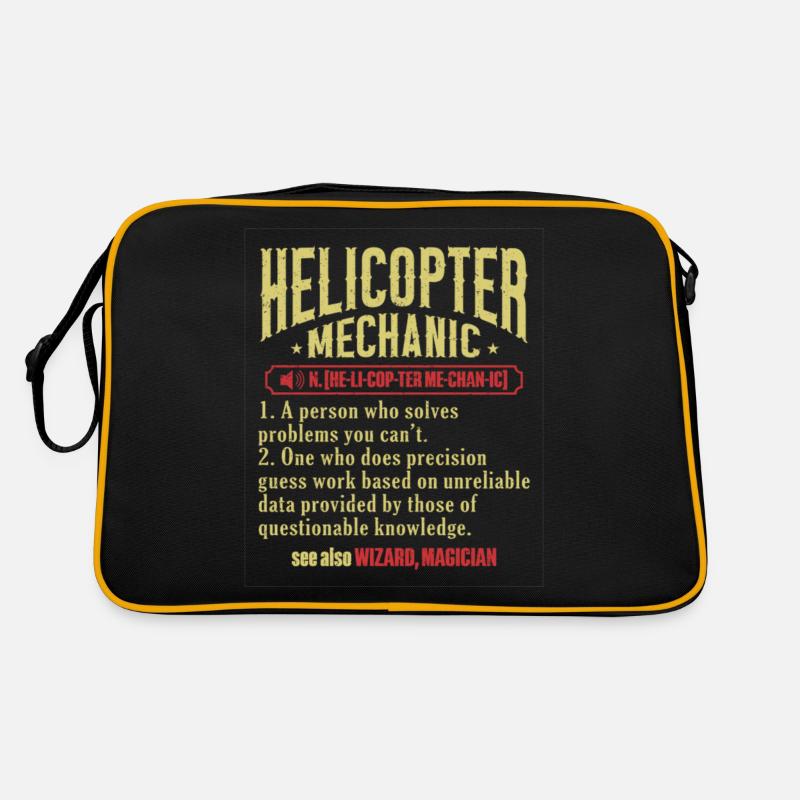 Helicopter Technician Helicopter Mechanic Retro Tasche
