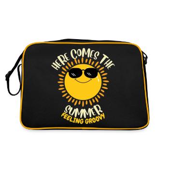 Here Comes The Summer Feeling Groovy - Retro Bag - black/gold - Back