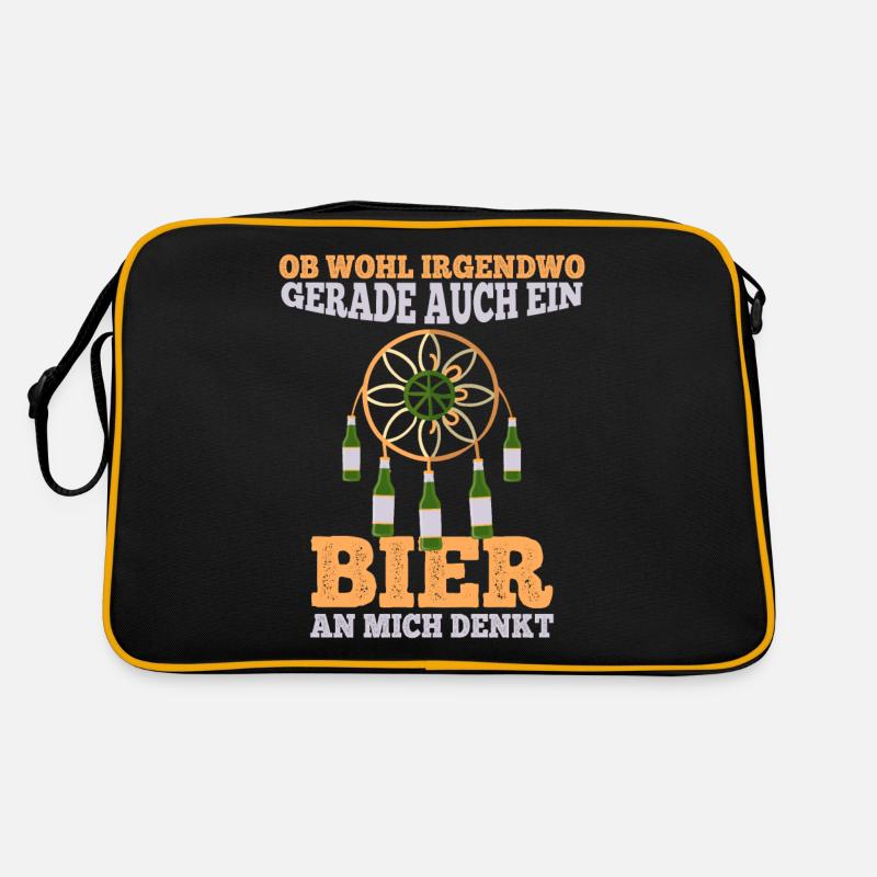 Ob wohl irgendwo ein Bier an mich denkt Retro Tasche