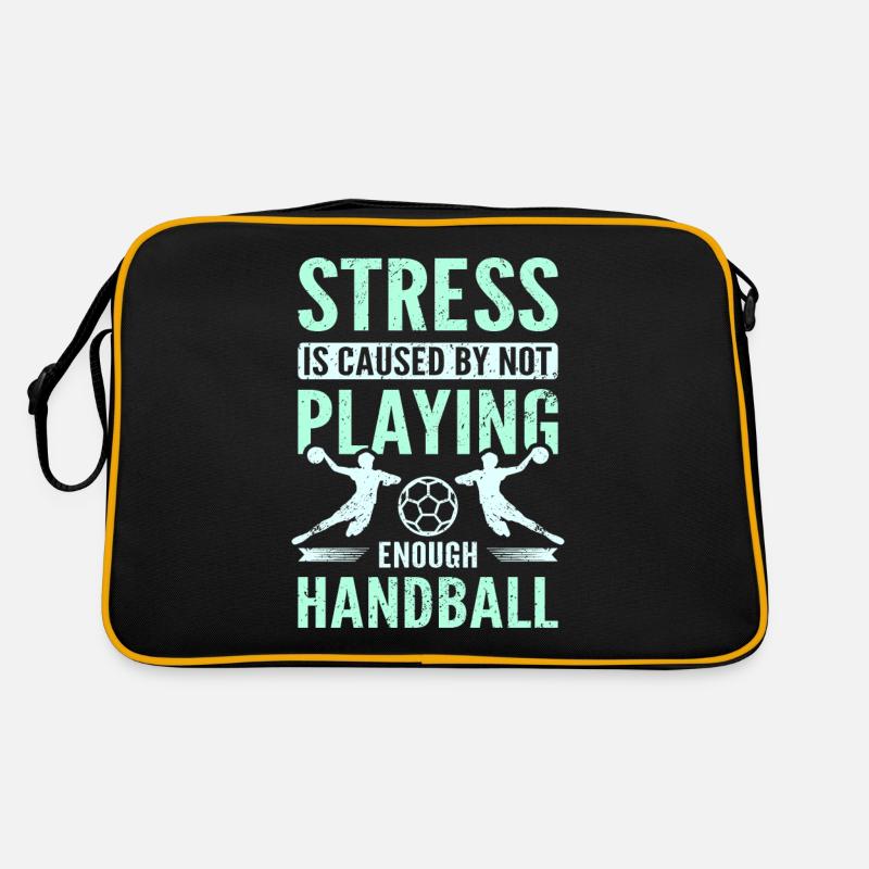 Stress is caused by not playing enough handball Retro Tasche
