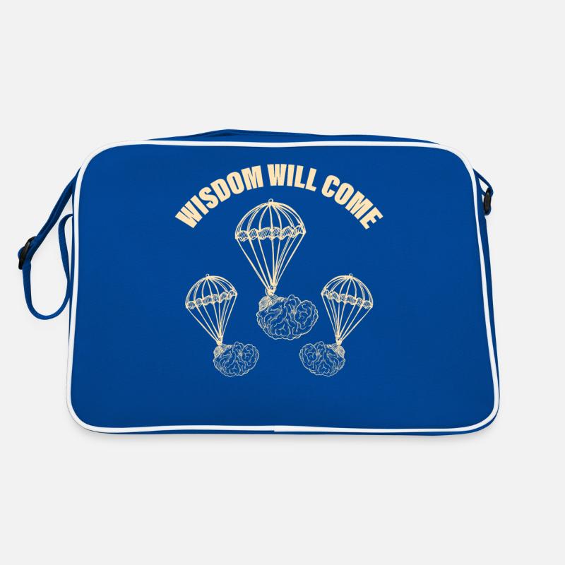 Sarkasmus Weisheit wird Kommen Gehirn Besserwisser Retro Tasche