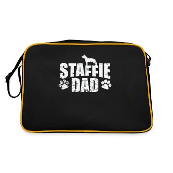 Staffie Dad American Staffordshire Terrier - Retro Bag - black/gold - Back