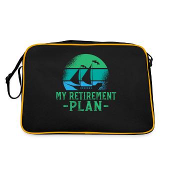 Mon Plan De Retraite Faire De La Voile - Sac Retro - noir/or - Dos