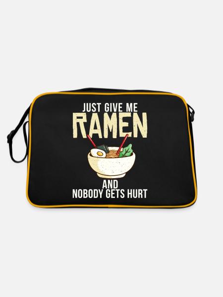 Ramen Lover - Retro Bag - black/gold - Back