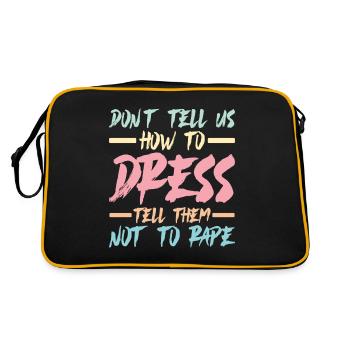 Ne nous dites pas comment nous habiller, dites-leur de ne pas violer2 - Sac Retro - noir/or - Dos