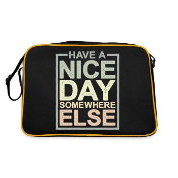 Have a nice day somewhere else 12 - Retro Bag - black/gold - Back