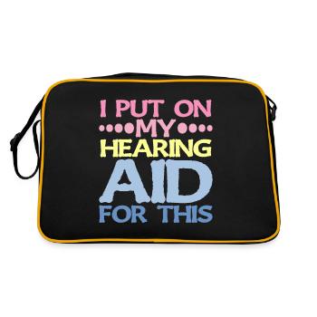 J’ai mis mon appareil auditif pour ce 2 - Sac Retro - noir/or - Dos