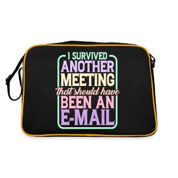 J’ai survécu à une autre réunion 24 - Sac Retro - noir/or - Dos