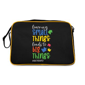 Apprendre de petites choses mène à de grandes choses - Sac Retro - noir/or - Dos