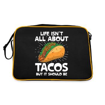 Life Isnt all about Tacos But It Should be - Retro Bag - black/gold - Back