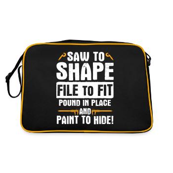 Maschinen-Bediener Maschinenführer Machinist - Retro Tasche - Schwarz/Gold - Hinten