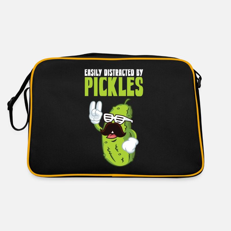 Easily Distracted By Pickles Retro Tasche