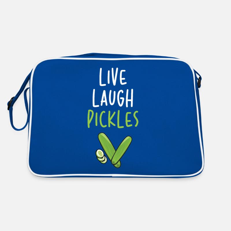Live Laugh Pickles Retro Tasche