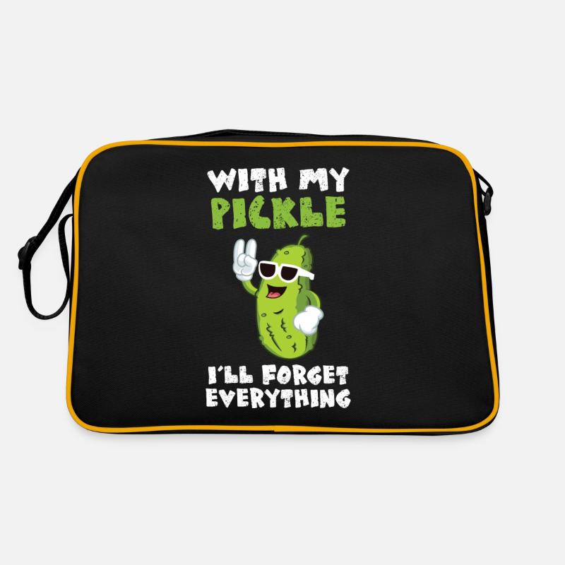 With My Pickle Ill Forget Everything Retro Tasche