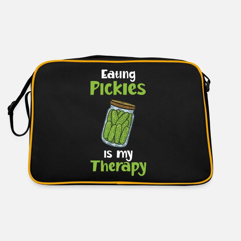 Eating Pickles Is My Therapy Retro Tasche