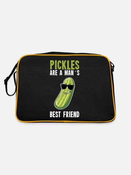 Pickles Are A Mans Best Friend - Retro Bag - black/gold - Back