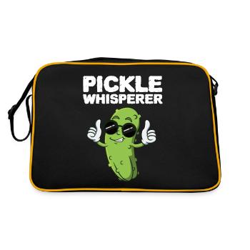 Pickle Whisperer - Retro Tasche - Schwarz/Gold - Hinten