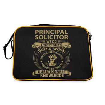 Avocat principal Nous faisons de la précision - Sac Retro - noir/or - Dos