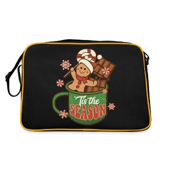 Retro Christmas Jingle Hot Cocoa Tis The Season - Retro Bag - black/gold - Back