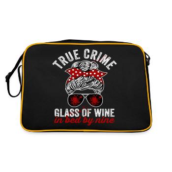 True Crime Un verre de vin au lit par neuf - Sac Retro - noir/or - Dos