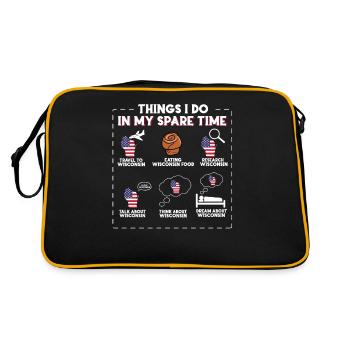 Wisconsin - Retro Bag - black/gold - Back