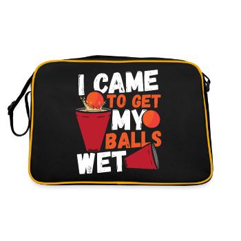 Bier Pong Bier Party Team-Spieler Ping-Pong - Retro Tasche - Schwarz/Gold - Hinten