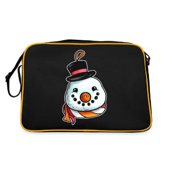 Kawaii Noël Arbre de Noël Boule Globe Bonhomme de neige - Sac Retro - noir/or - Dos