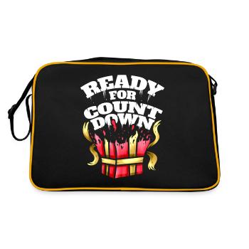 Prêt pour le compte à rebours Ouverture du cadeau à Noël - Sac Retro - noir/or - Dos