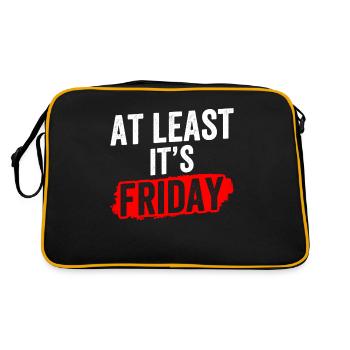 Au moins, c’est enfin sarcastiquement vendredi - Sac Retro - noir/or - Dos
