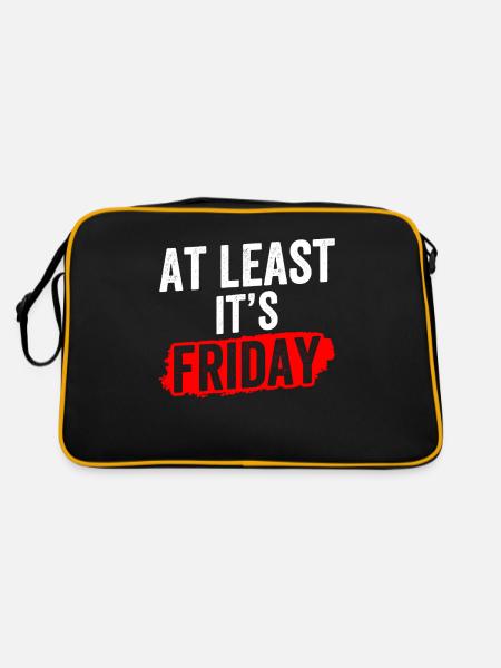 Au moins, c’est enfin sarcastiquement vendredi - Sac Retro - noir/or - Dos