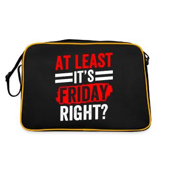 At least it's finally sarcastically on Friday - Retro Bag - black/gold - Back