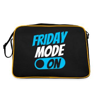 Friday mode a sarcastic finally Friday - Retro Bag - black/gold - Back