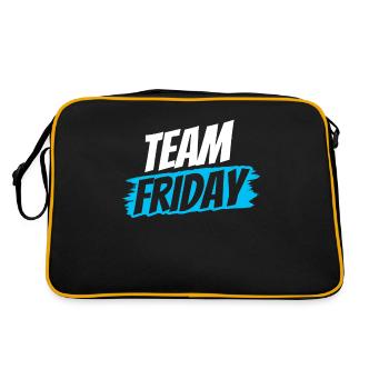 Team Friday Sarcastic Enfin Humor Weekend - Sac Retro - noir/or - Dos