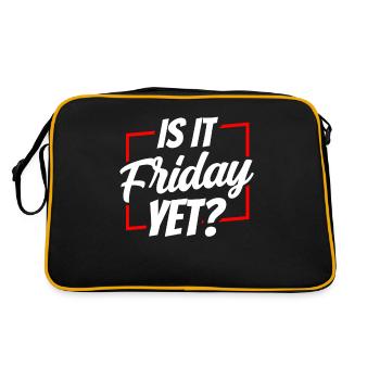 Est-ce déjà vendredi? Le vendredi week-end enfin - Sac Retro - noir/or - Dos