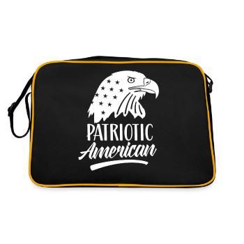 Patriotic American Patriot Patriotic US - Retro Bag - black/gold - Back