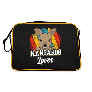 Amoureux du kangourou Australie Animal kangourou - Sac Retro - noir/or - Dos