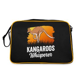Kangourou Chuchoteur Kangourou Kangourou Animal - Sac Retro - noir/or - Dos