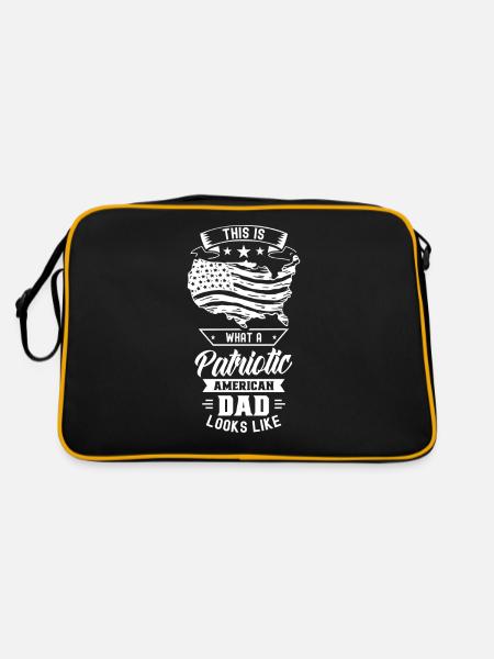 Voici à quoi ressemble un père américain patriote - Sac Retro - noir/or - Dos