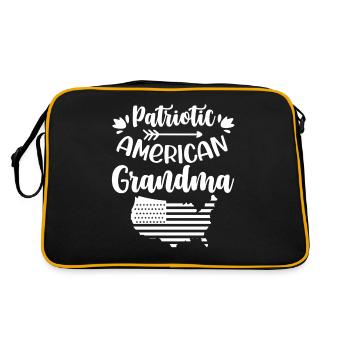 Patriotic American Grandmother US Patriot - Retro Bag - black/gold - Back