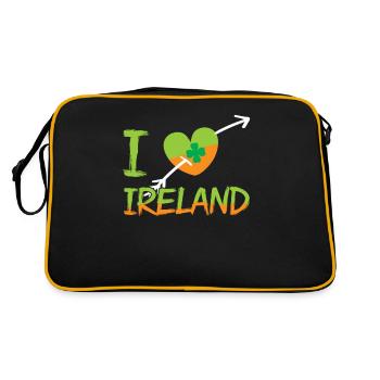 J’adore l’Irlande Saint-Patrick Irlandais irlandais - Sac Retro - noir/or - Dos